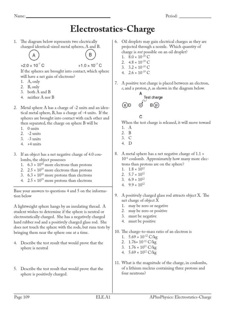 19 Electrostatics Charge | PDF | Electric Charge | Ion