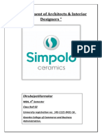 Project Report On Developement of Architects and Interior Designers of Simpolo PVT Ltd.