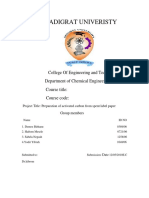 Adigrat Univeristy: College of Engineering and Technology Department of Chemical Engineering Course Title: Course Code