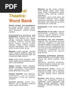 Physical Theatre Word Bank