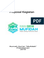 Proposal Rumah Qur'an Mufidah Prambanan 2018