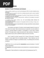 Biochem Chapter 5 Notes. Protein Purification