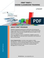 Pristine FRM I Course Brochure PDF