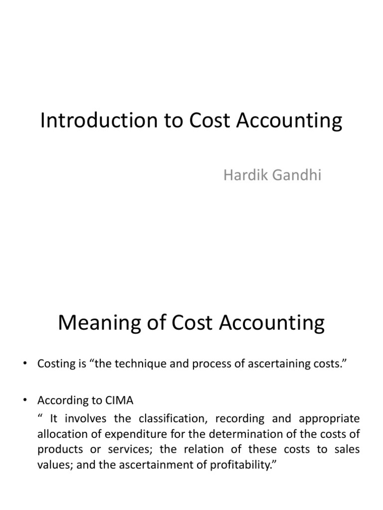 Cost Accounting Examples _ What is Cost Accounting? Definition ...