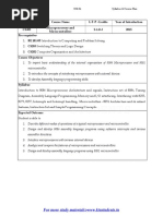 CS305 Microprocessors and Microcontrollers CSE Syllabus Semesters - 5