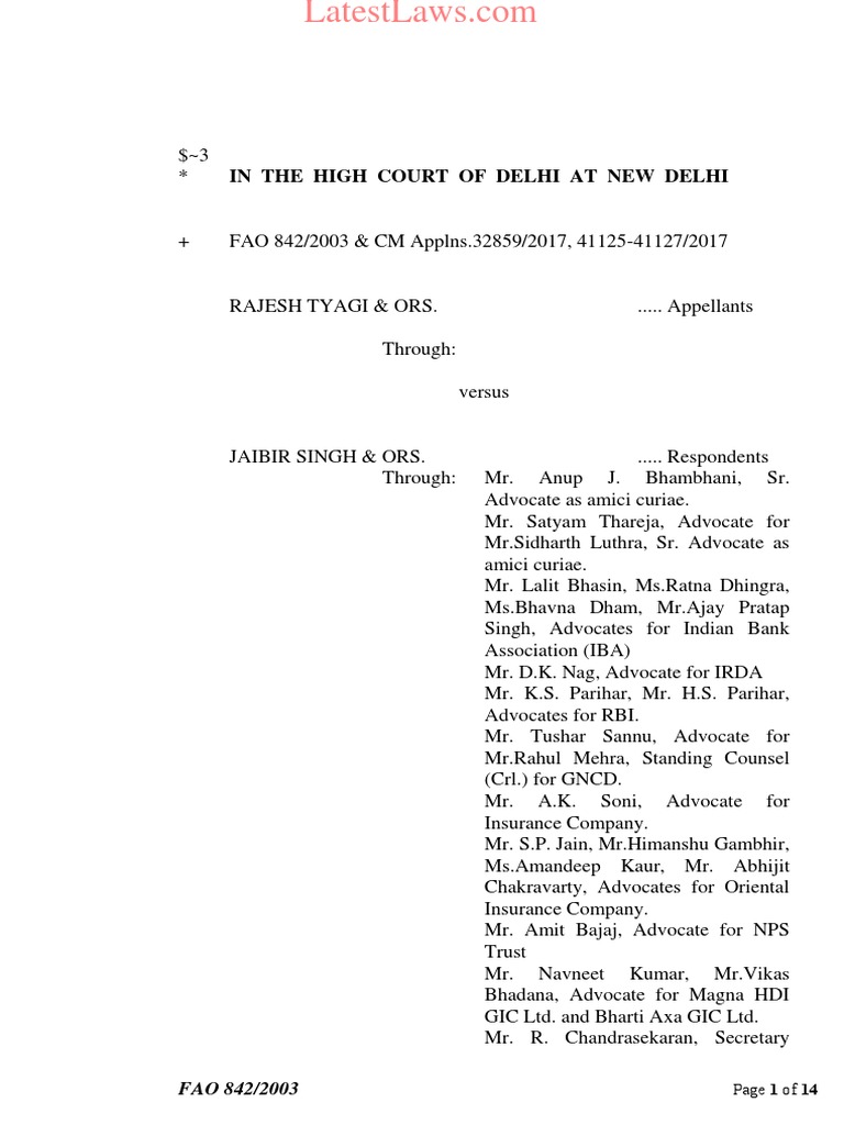 Delhi Hc Judgment On Guidelines On Functional Disability And Artificial