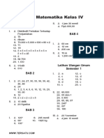 Kunci Jawaban Matematika Kelas 4 Semester 1 PDF