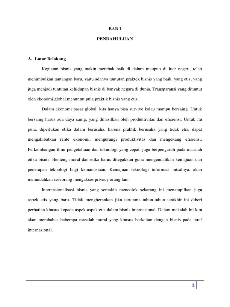 Etika Bisnis Internasional