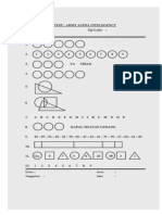 Army Alpha Test Sheet