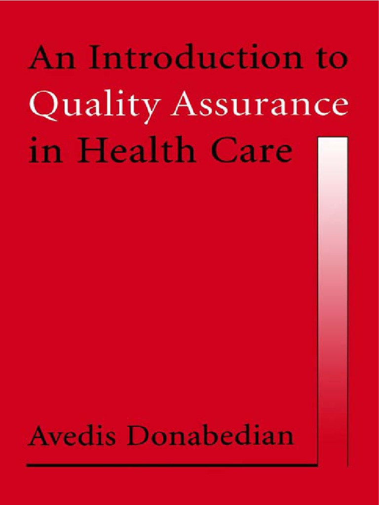 AN INTRODUCTION TO QUALITY ASSURANCE IN HEALTH CARE PDF intelligence overview