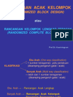 Rancangan Acak Kelompok: (Randomized Block Design)