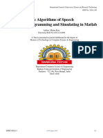 The Algorithms of Speech Recognition Programming and Simulating in Matlab 