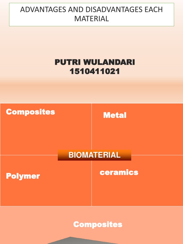 Advantages and Disadvantages Each Material PDF Composite Material Steel