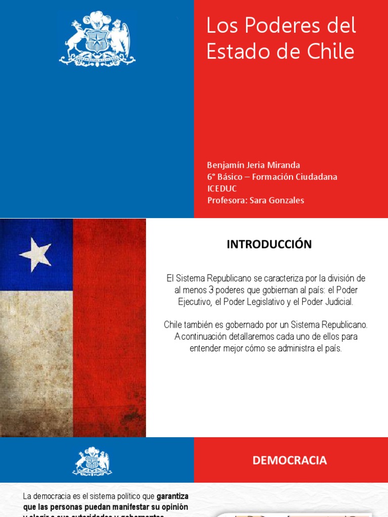Los Poderes Del Estado de Chile | PDF | República | Chile
