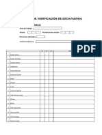Check List Excavadora PDF