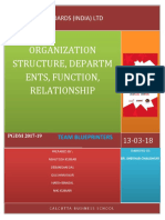 Organization Structure, Departm Ents, Function, Relationship