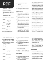 PROBLEM SET (Differential & Integral Calculus and De)