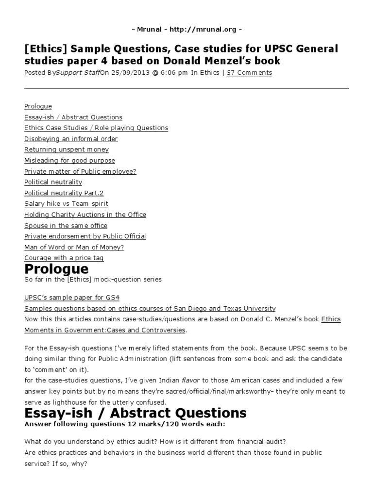 Iasbaba ethics case studies image