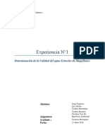 Determinación de La Calidad Del Agua Estrecho de Magallanes