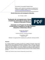 Evaluación de Un Programa para El Desarrollo de La Competencia Intercultural