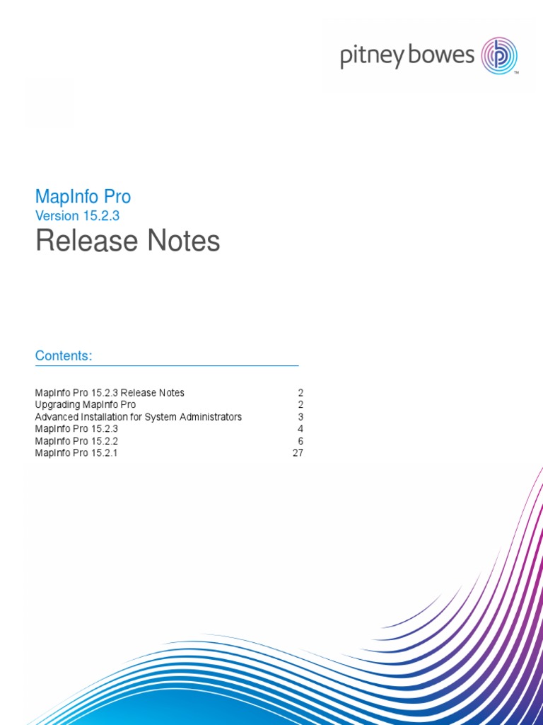 Map Info Pro Release Notes | PDF | Computer File | Command Line Interface