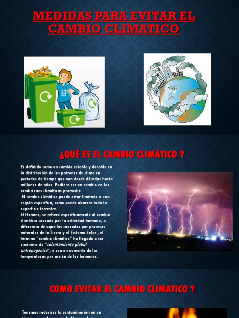 Medidas para Evitar El Camnio Climatico | PDF | Cambio climático | Clima
