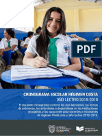 Cronograma Escolar 2018 2019 Costa