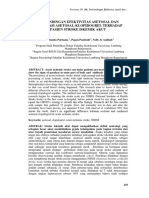 Perbandingan Efektivitas Asetosal Dan Kombinasi Asetosal-Klopidogrel Terhadap Pasien Stroke Iskemik Akut