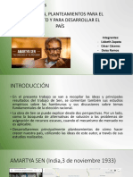 Amartya Sen, Plantea-mientos Para El Crecimien-To y Para Desarro-llar El País. Caracte-rísticas y Análisis