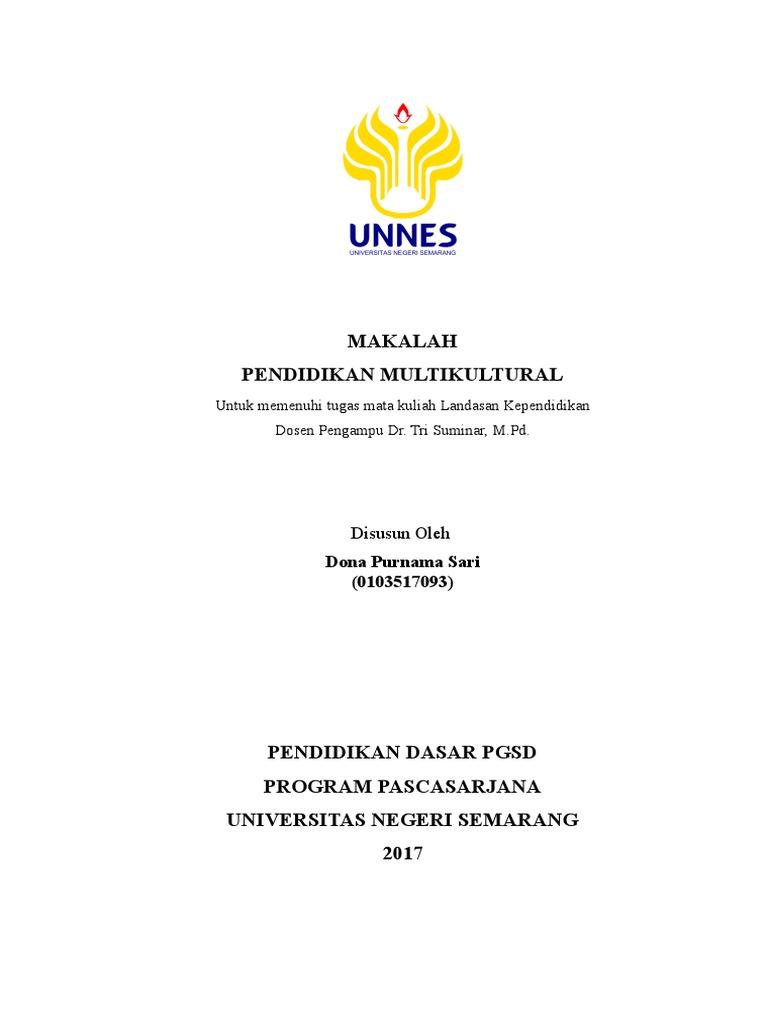 Makalah Pendidikan Multikultural