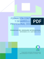 Formación continua docente: competencias, estándares y experiencias iberoamericanas