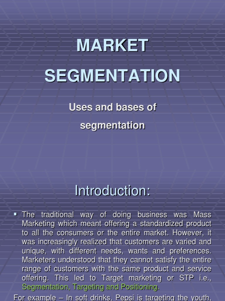 Market Segmentation Strategies Explained | PDF | Market Segmentation ...