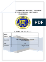 Caps Lab Manual: Nri Institute of Information Science & Technology Departmet of Electrical & Electronics Engineering