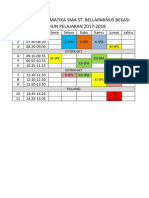 Jadwal Matematika Sma St. Bellarminus Bekasi TAHUN PELAJARAN 2017-2018