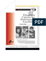 Education Criteria for Performance Excellence Malcolm Baldrige National Qulality Program