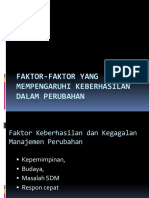 Faktor Faktor Yang Mempengaruhi Keberhasilan Dalam Perubahan