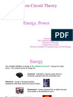 FDP On Circuit Theory: Energy, Power