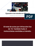 Operativo de Tránsito en Alfonsin y Damonte Con Varias Actas Por Infracción