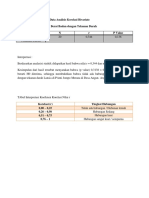 Penyajian Tabel Interprestasi Bivariate