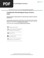 Turbidimetric Microbiological Assay of Amino Acids