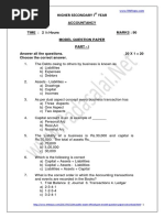 Padasalai Net Accountancy English 11th Publich Exam Model Question Paper