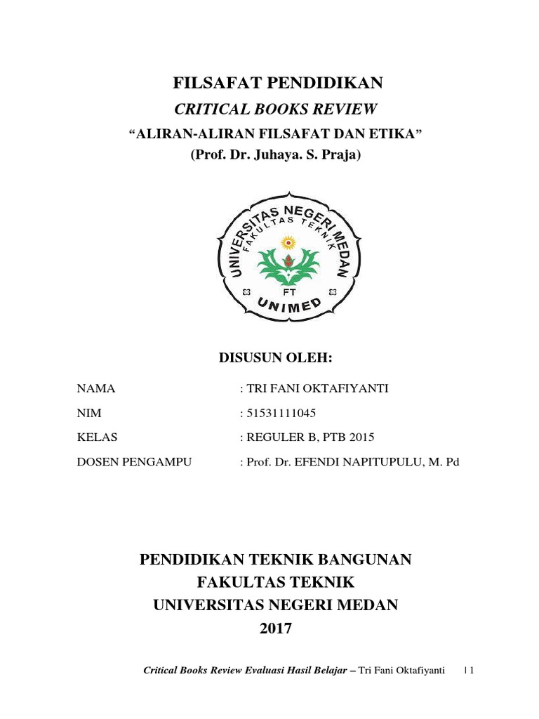 Critical Journal Review Filsafat Pendidikan Pdf