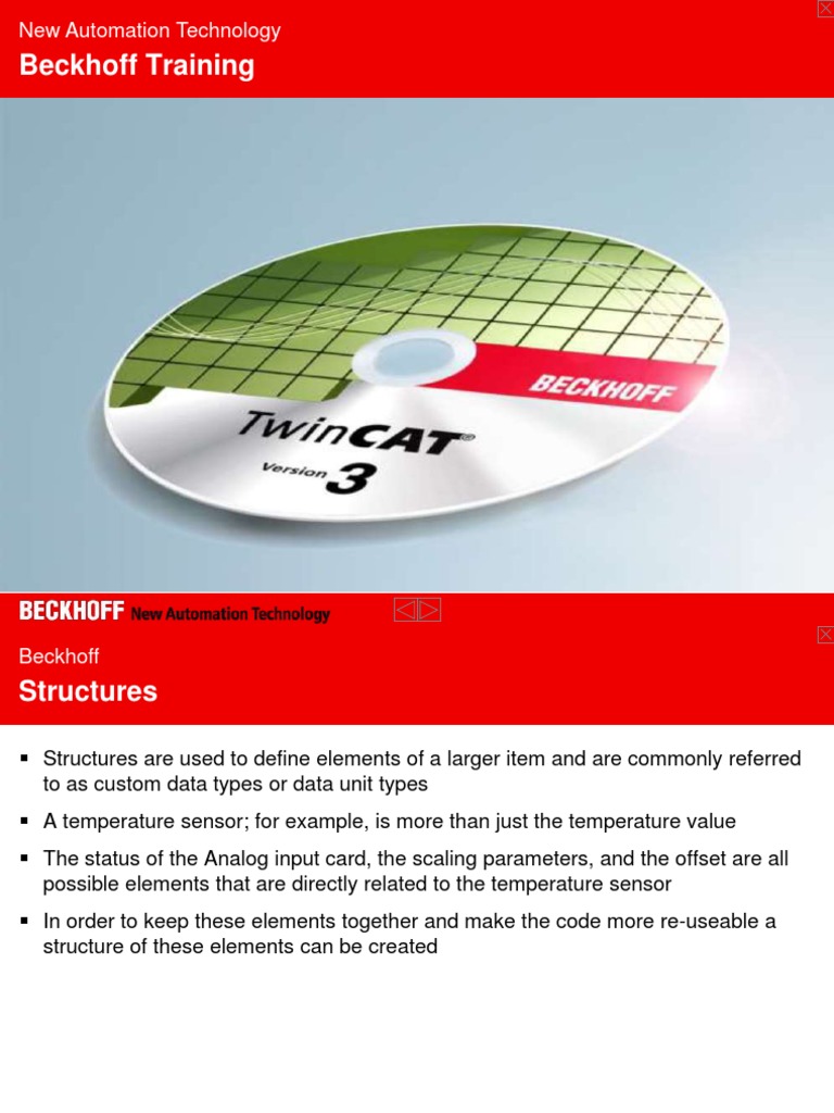 Beckhoff TwinCAT 3 Structures & Arrays | PDF | Array Data Type | Data Type