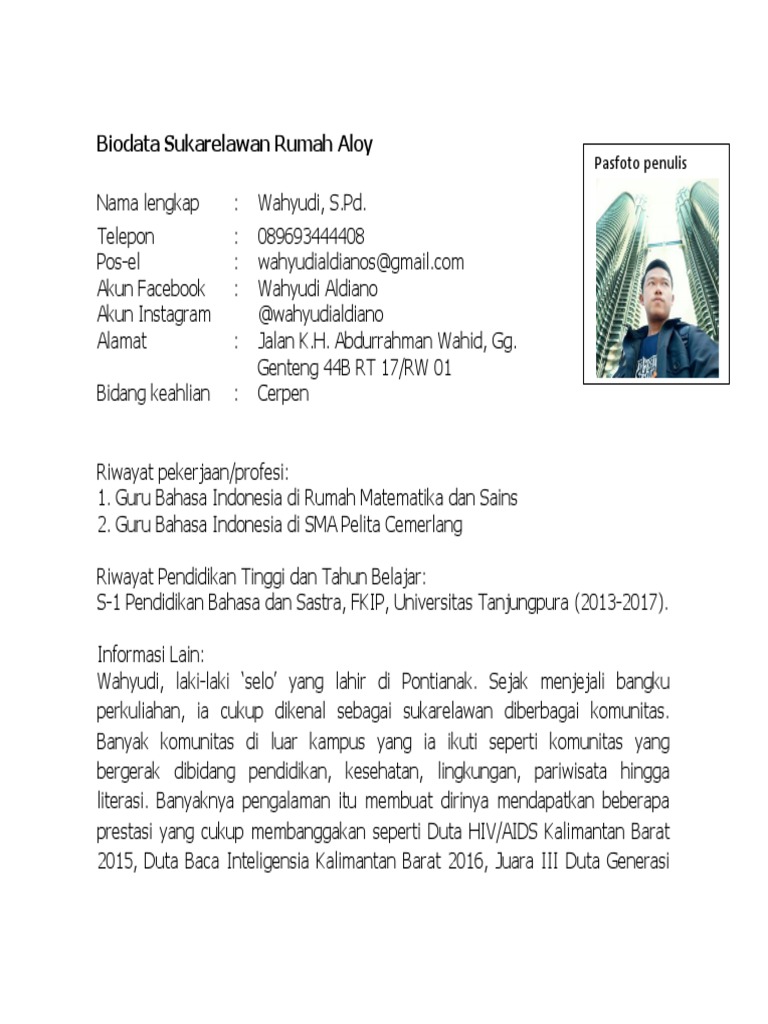 Biodata Biodata Penulis
