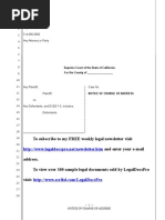 Sample Notice of Change of Address For California Civil Case