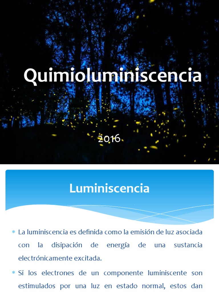 Quimioluminiscencia 2016 PDF Enzima Catálisis
