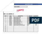 Inventory Sheet: Item Code Description Measure Quantity