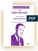 CANON PATAS D'HILO. Pasillo. Carlos Vieco Ortiz. Transc. para Piano Gerardo Betancourt.