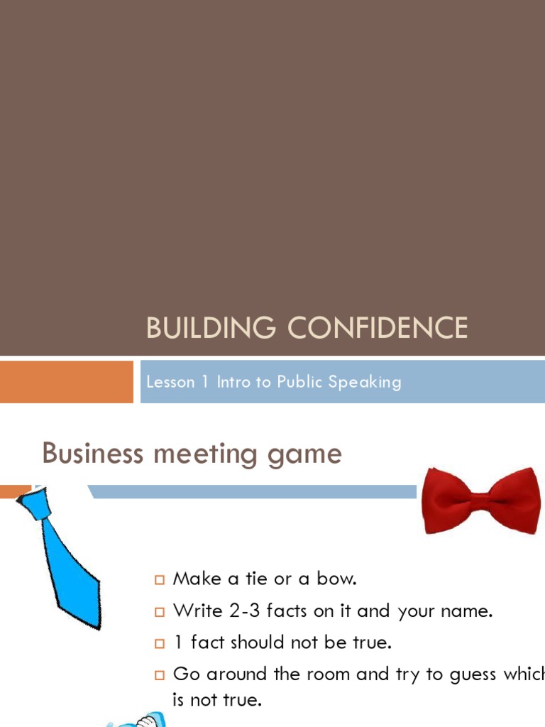 Public Speaking Confidence Building Guide | PDF | Public Speaking ...