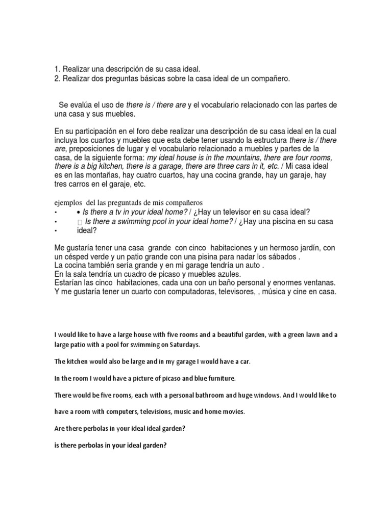 Casa Ideal Ingles Ojo